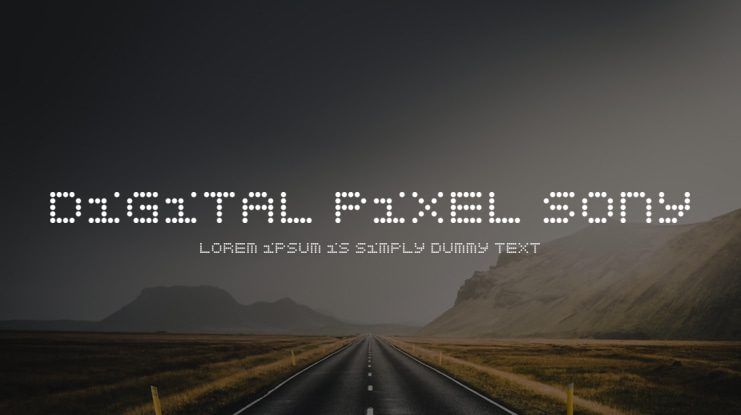 Digital Pixel Sony Font