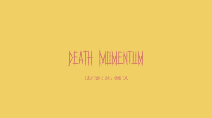 Death Momentum Font