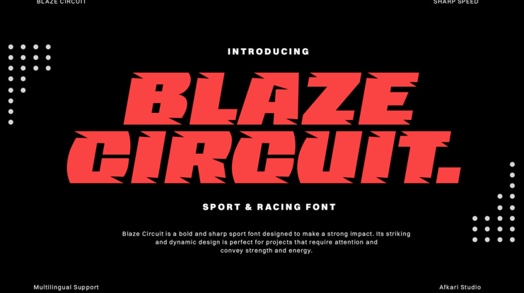 Blaze Circuit - Bold Sport & Racing Font