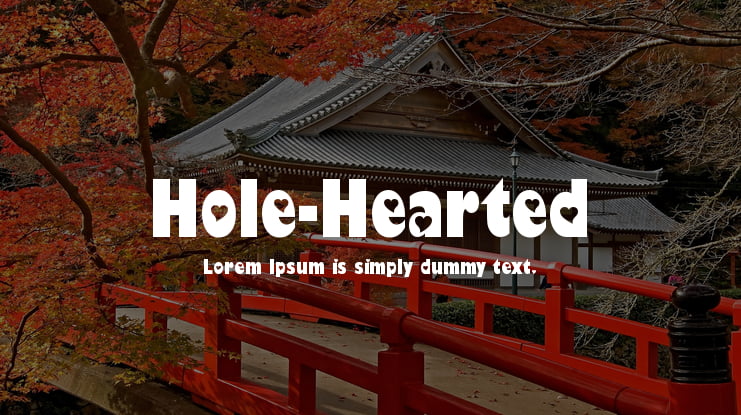 Hole-Hearted Font