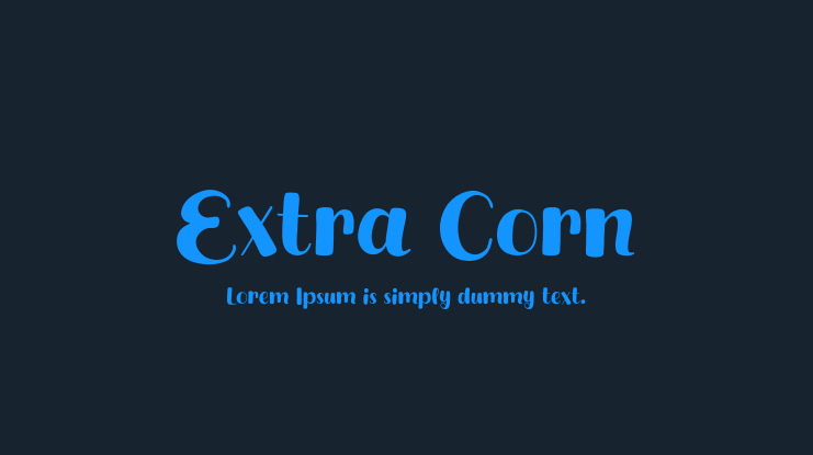 Extra Corn Font