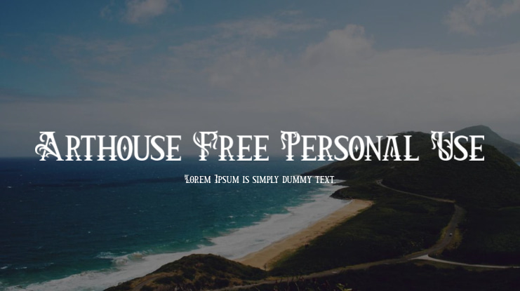 Arthouse Free Personal Use Font