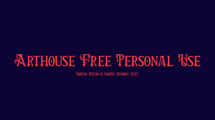 Arthouse Free Personal Use Font