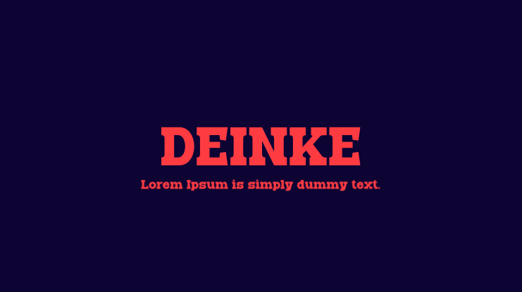DEINKE Font