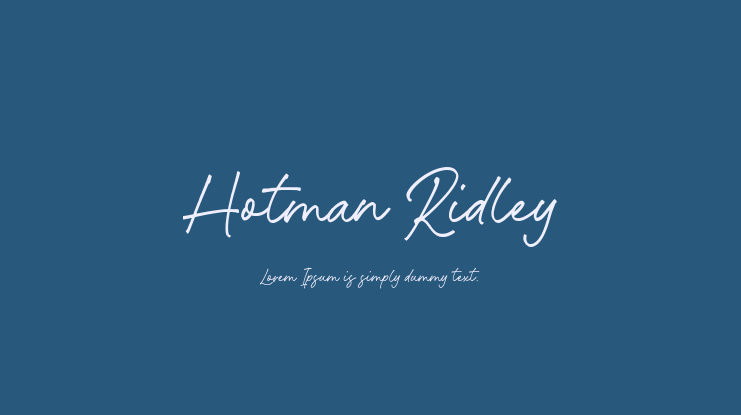 Hotman Ridley Font