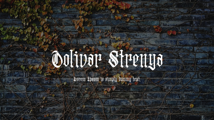 Oolivar Strenya Font