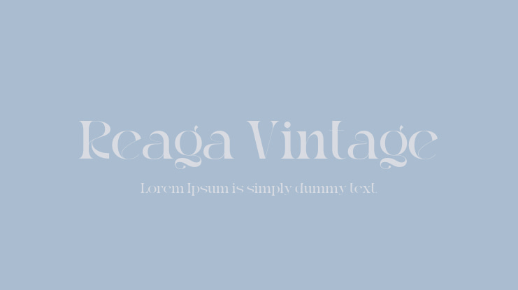 Reaga Vintage Font