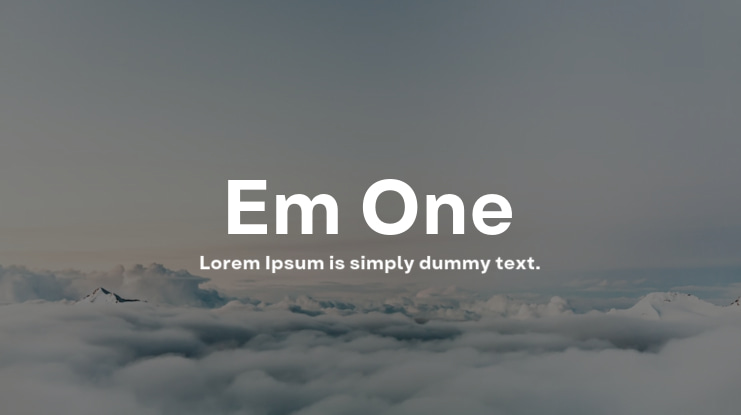 Em One Font Family