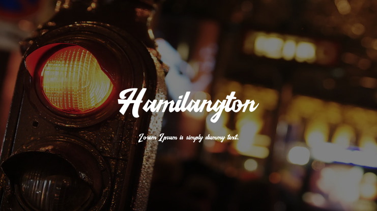 Hamilangton Font
