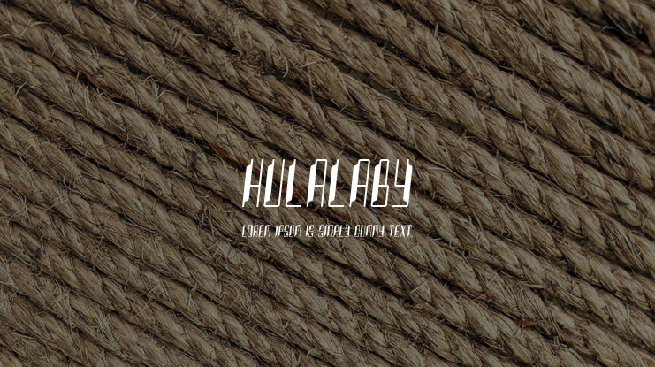 Hulalaby Font