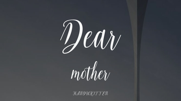 Dear mother Font