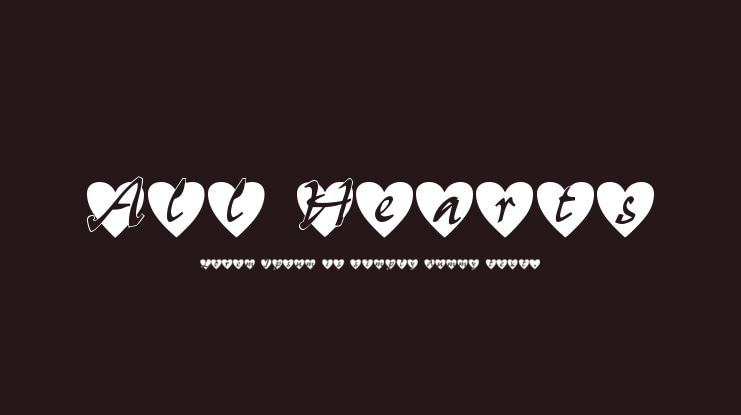 All Hearts Font