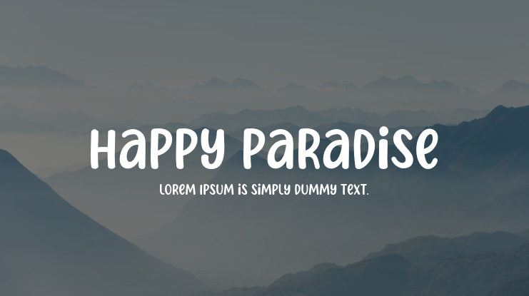 Happy Paradise Font