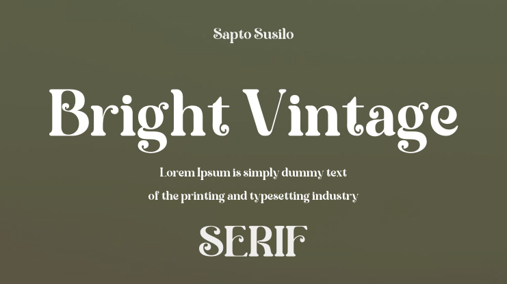 Bright Vintage Font