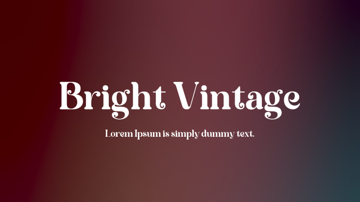Bright Vintage Font