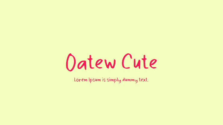 Oatew Cute Font
