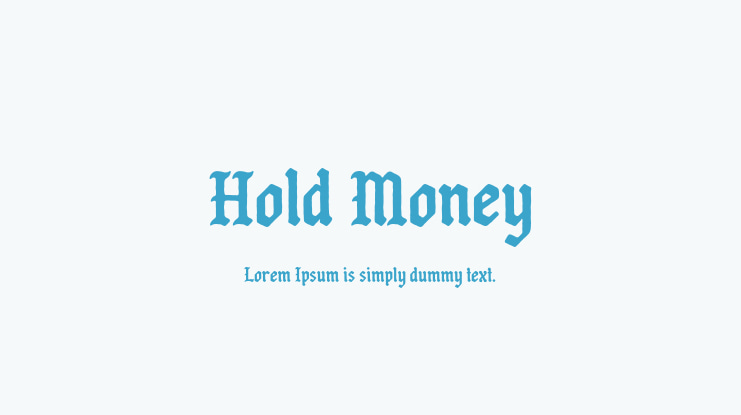 Hold Money Font