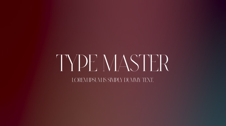 Type Master Font