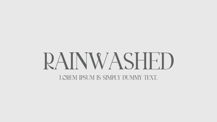 Rainwashed Font