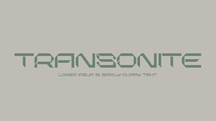 Transonite Font