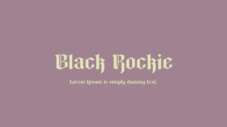 Black Rockie Font
