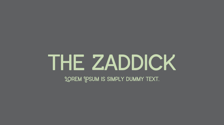 the zaddick Font Family