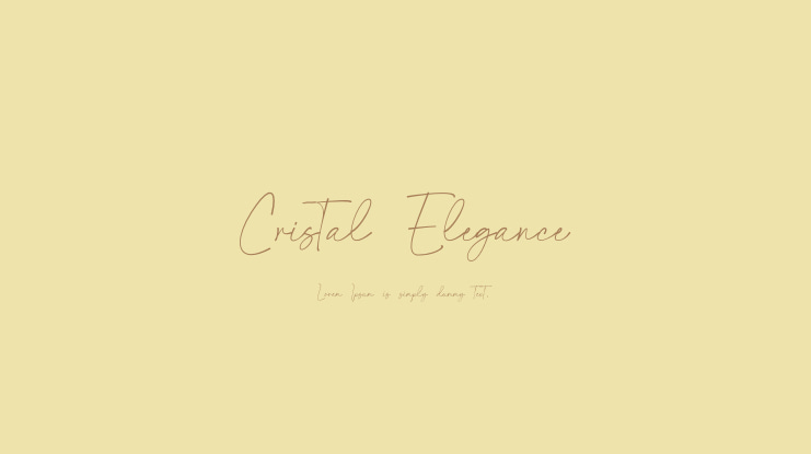 Cristal Elegance Font
