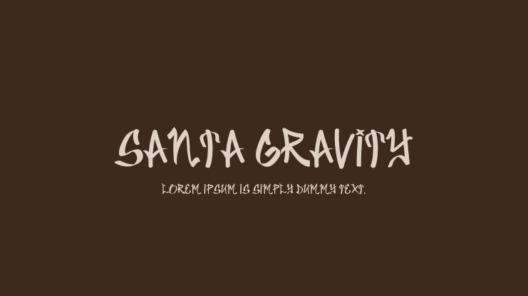 Santa Gravity Font