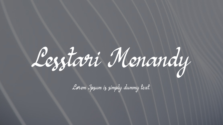 Lesstari Menandy Font