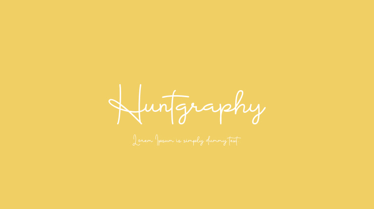 Huntgraphy Font