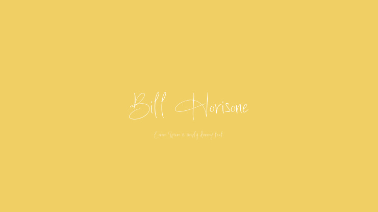Bill Horisone Font