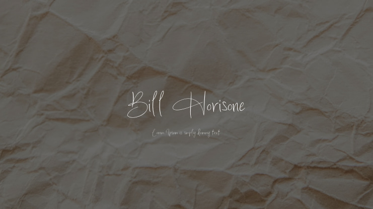 Bill Horisone Font