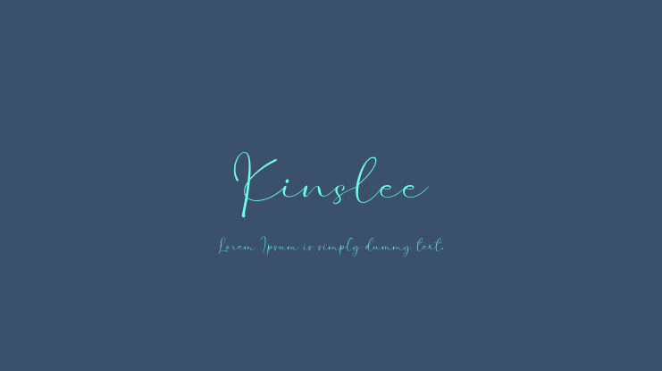 Kinslee Font