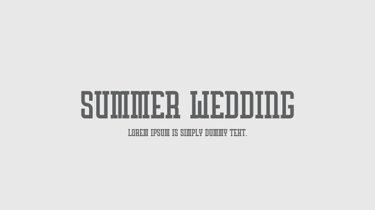 Summer Wedding Font