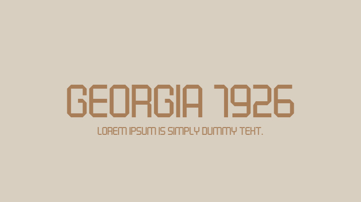 Georgia 1926 Font Family