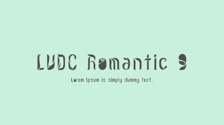 LVDC Romantic 9 Font