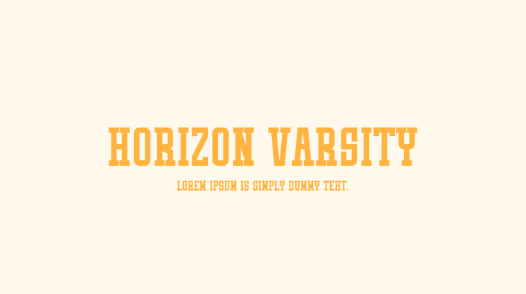 Horizon Varsity Font