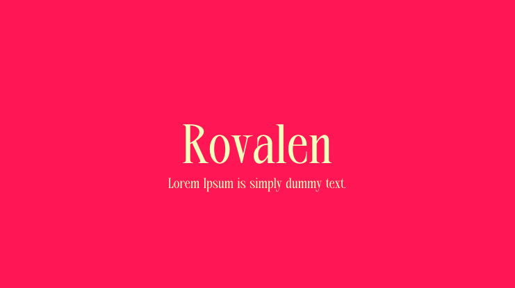 Rovalen Font