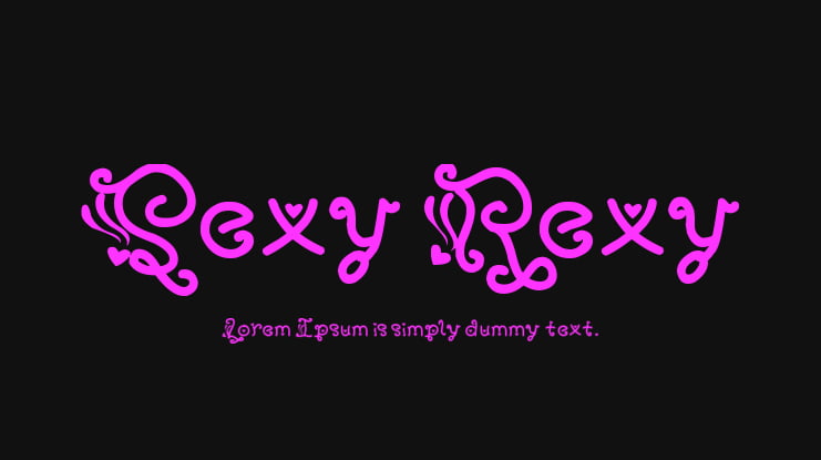 Sexy Rexy Font