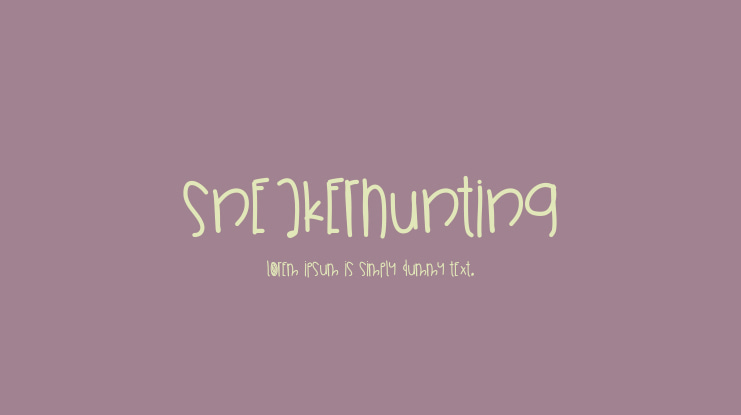 SneakerHunting Font