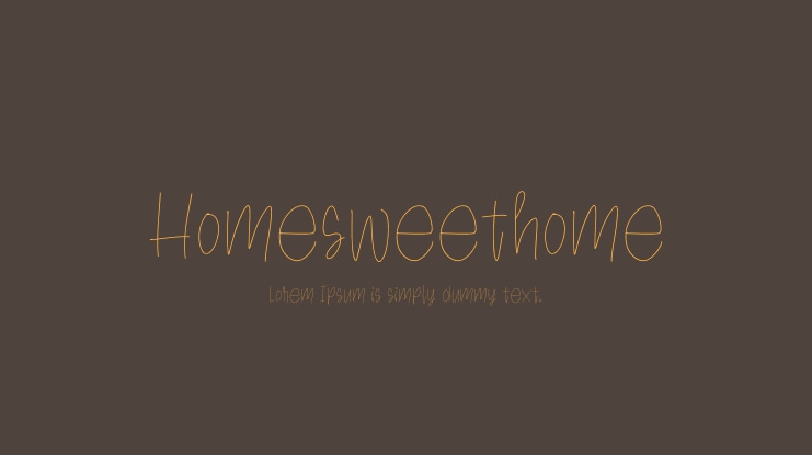 Homesweethome Font