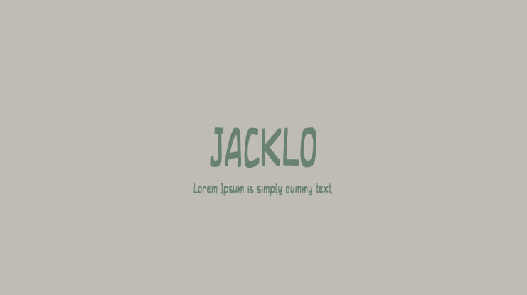 JACKLO Font