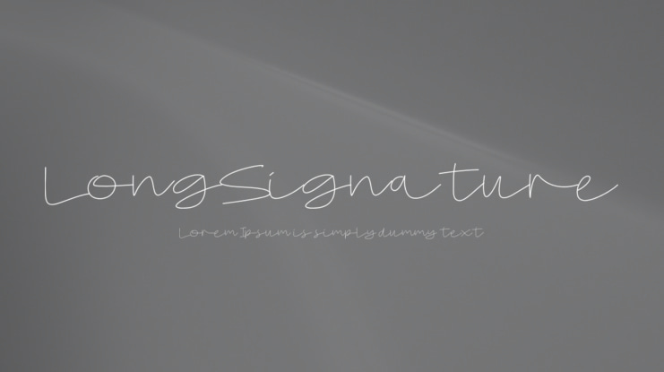 LongSignature Font