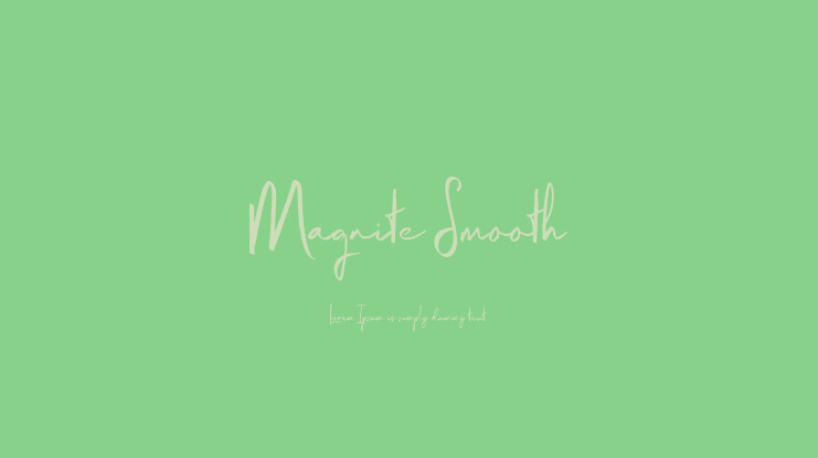 Magnite Smooth Font