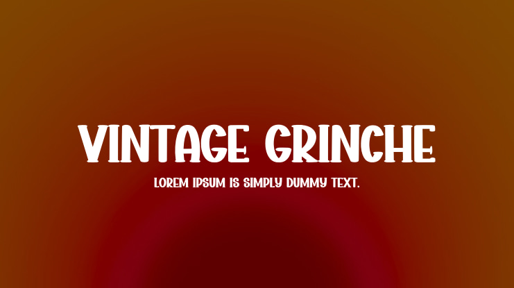 Vintage Grinche Font