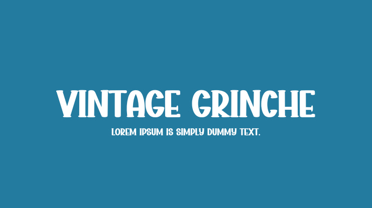 Vintage Grinche Font