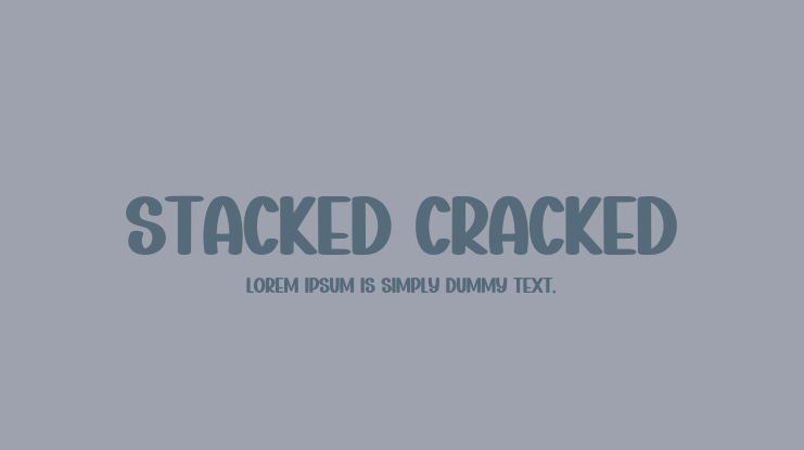 Stacked Cracked Font