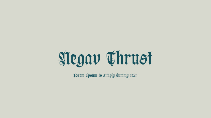 Negav Thrust Font