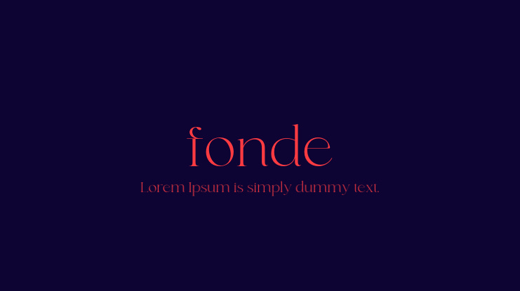 fonde Font
