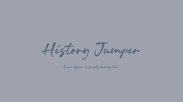 History Jumper Font